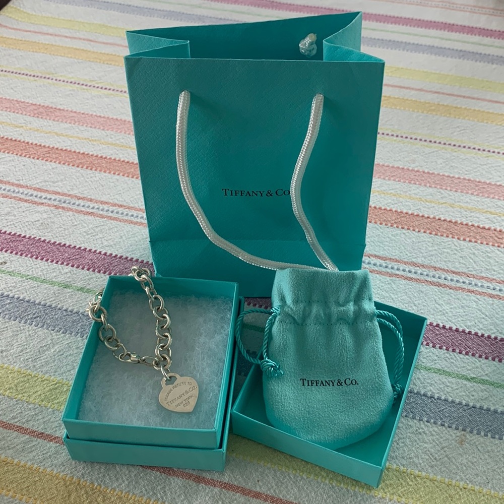 Tiffany Heart Tag Charm Bracelet